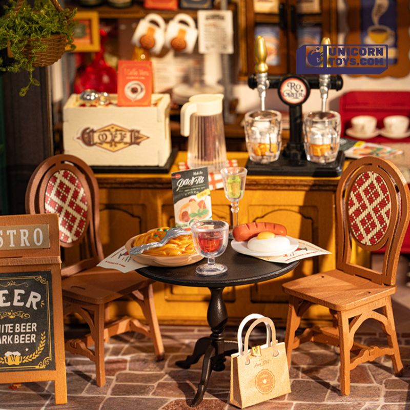 Tipsy Restaurant | Robotime DG167 DIY Dollhouse Miniatures Kit