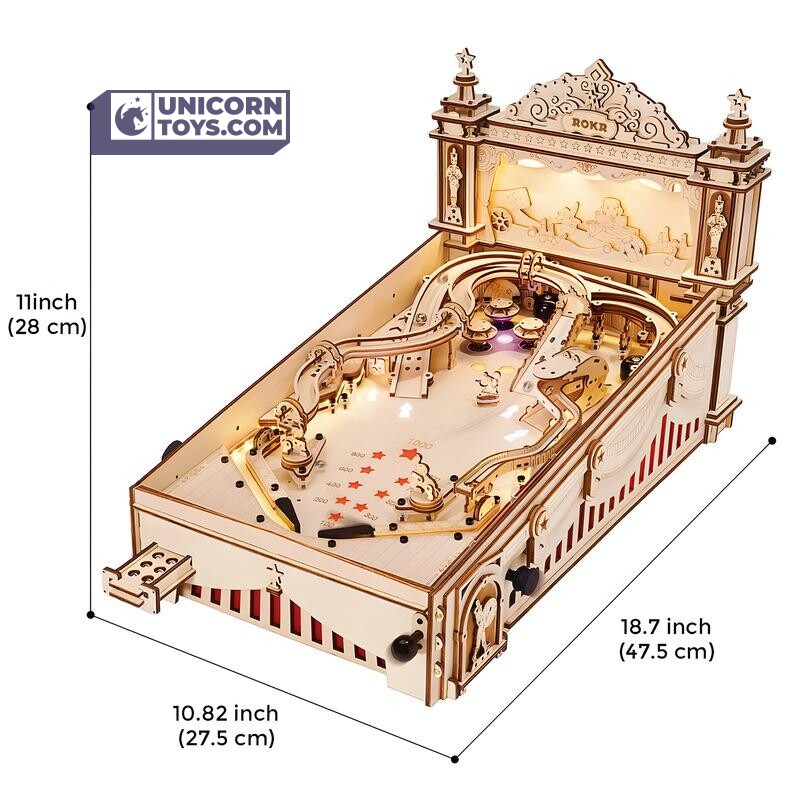 Mechanical Pinball Machine | Robotime ROKR EG01 3D Wooden Puzzle Kit