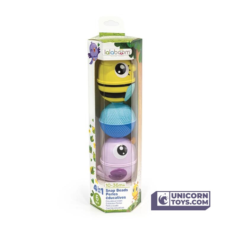 Lalaboom Tube of Educational Beads (Purple Version) BL311 | Evolving Educational Toys for Babies and Children