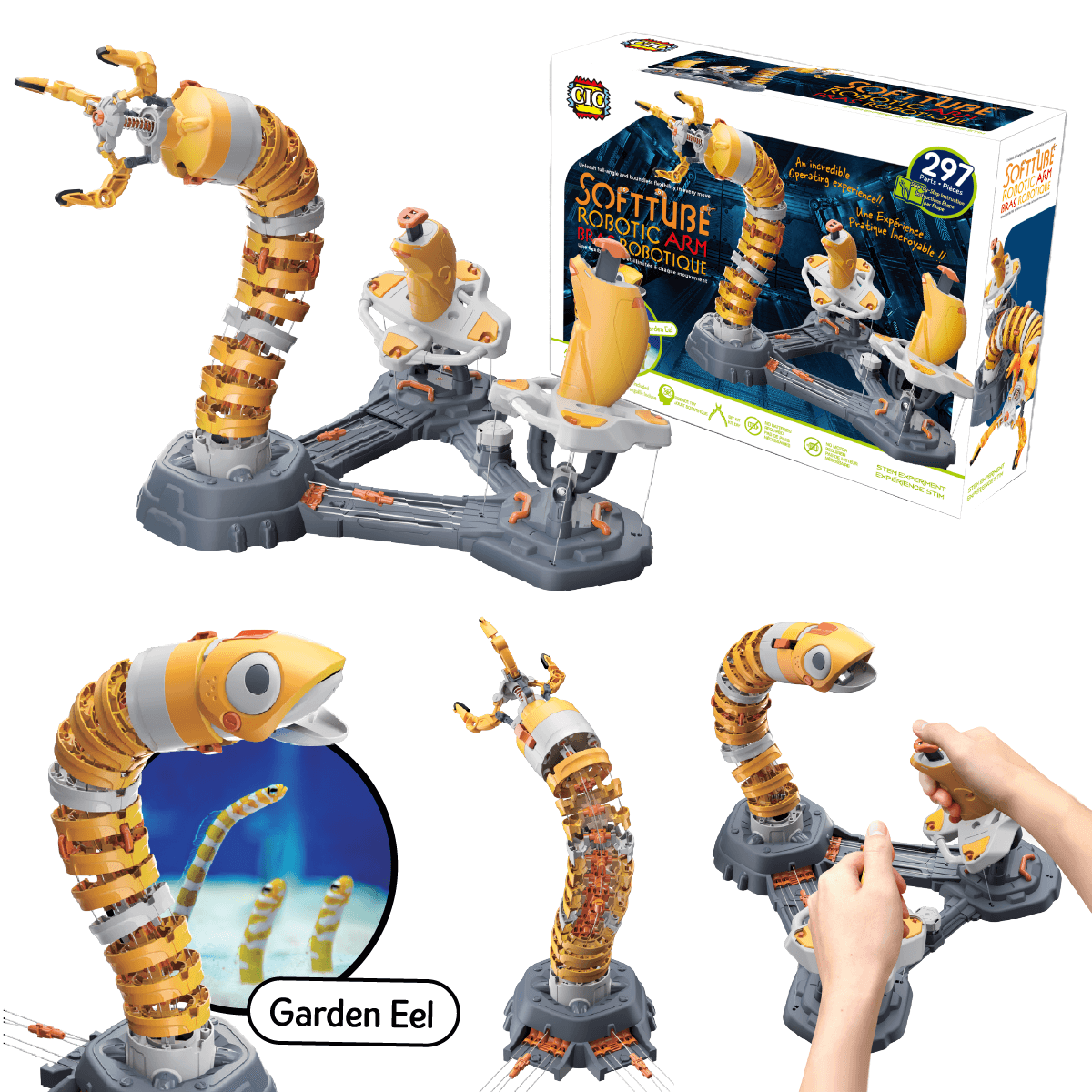 CIC Kits Joysticks Robotic Arm Omni Directional Gripper STEM Toy 10 Unicorn Enterprises Corp