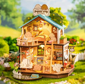 Puppy’s Cozy Villa | Robotime DG169 DIY Dollhouse Miniatures Kit
