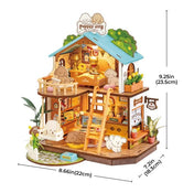 Puppy’s Cozy Villa | Robotime DG169 DIY Dollhouse Miniatures Kit