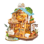 Puppy’s Cozy Villa | Robotime DG169 DIY Dollhouse Miniatures Kit