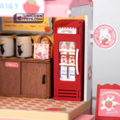 Strawberry Milk Box | Robotime Rolife DS034 DIY Tiny Dollhouse Miniatures Kit