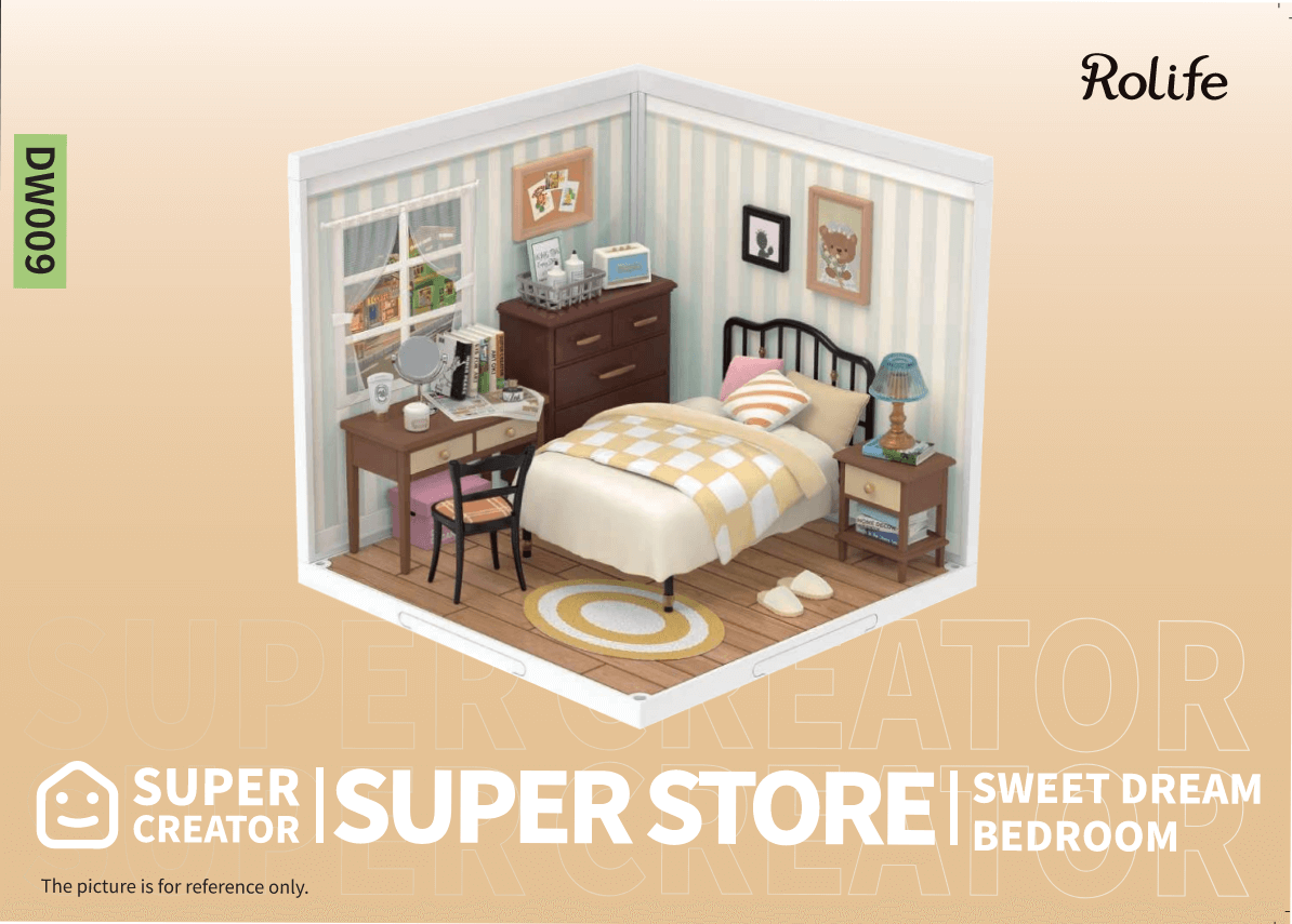 Canada Robotime Rolife Sweet Dream Bedroom Miniature DW009 Manual ...
