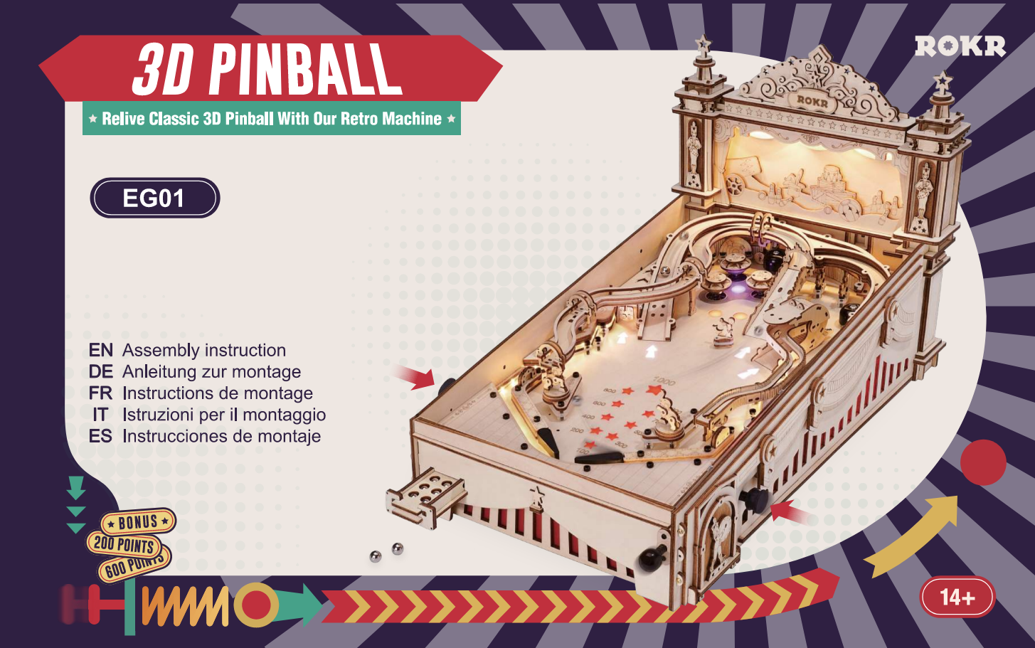 EG01 - ROKR Pinball Machine Manual