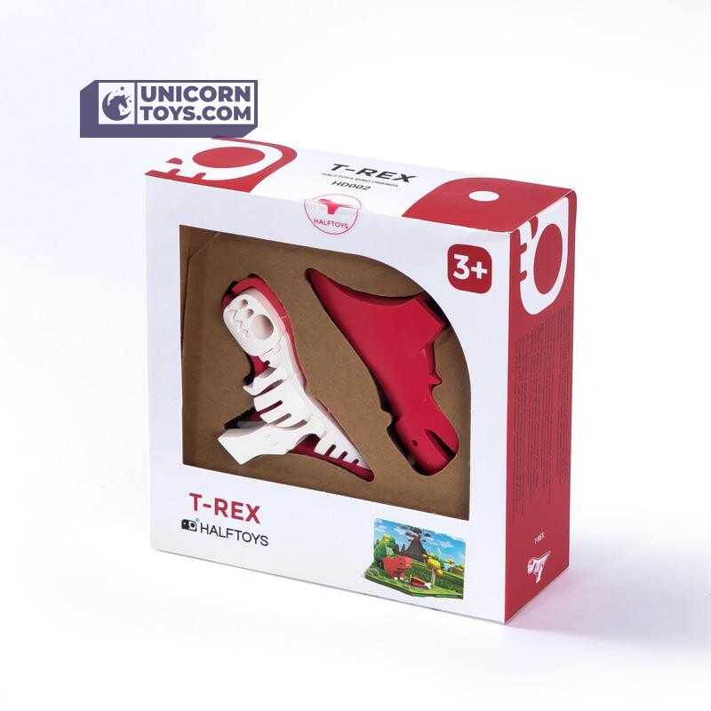 T-rex | Halftoys Magnetic 3D Jigsaw Puzzle Dinosaur Educational Toy for Age 3+