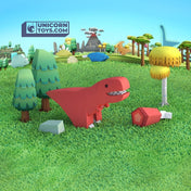 T-rex | Halftoys Magnetic 3D Jigsaw Puzzle Dinosaur Educational Toy for Age 3+