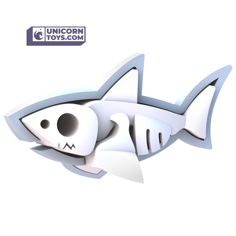 White Shark | Halftoys Magnetic 3D Jigsaw Puzzle Sea Animal Educational Toy for Age 3+