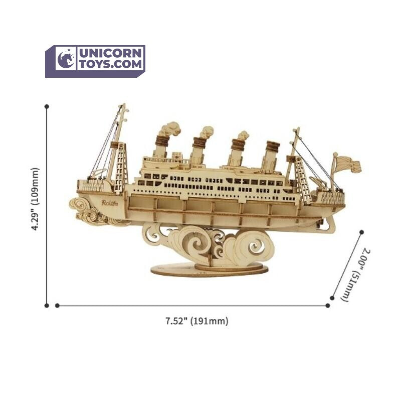 Cruise Ship | ROKR 3D Wooden Puzzle TG306 Wooden Model Ship Hand-Made Craft Gift & Decoration