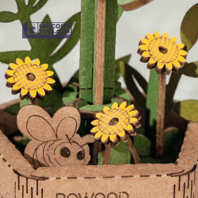 Sunflower | Rowood TW011 Wooden Flower Hand-Made Craft Gift & Decoration