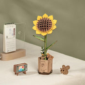 Sunflower | Rowood TW011 Wooden Flower Hand-Made Craft Gift & Decoration