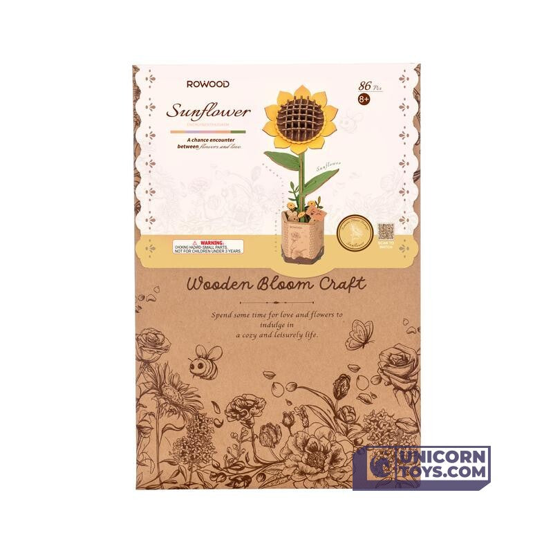 Sunflower | Rowood TW011 Wooden Flower Hand-Made Craft Gift & Decoration