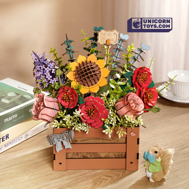 Wooden Bloom Box | Robotime 3D Wooden Puzzle TW02H – Unicorn