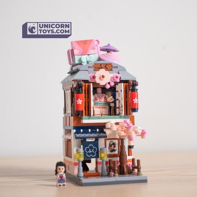 Kimono Clothing Shop | LOZ 1655 Building Bricks Mini Street Set for Ages 10+