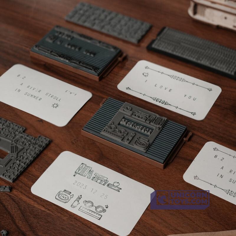 Classic Printing Press | Robotime ROKR LK602 Mechanical Gears Puzzle Kit