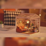 Cozy Living Lounge | Rolife Super Creator DW007 DIY Stackable Dollhouse Miniatures Kit