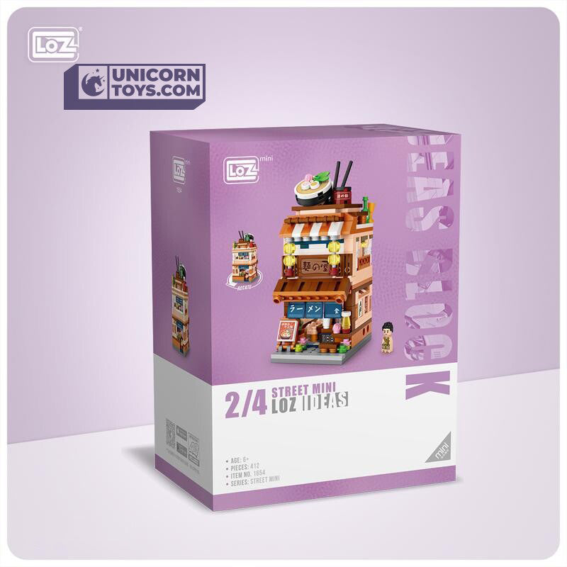 Ramen Noodle Shop | LOZ 1654 Building Bricks Mini Street Set for Ages 10+