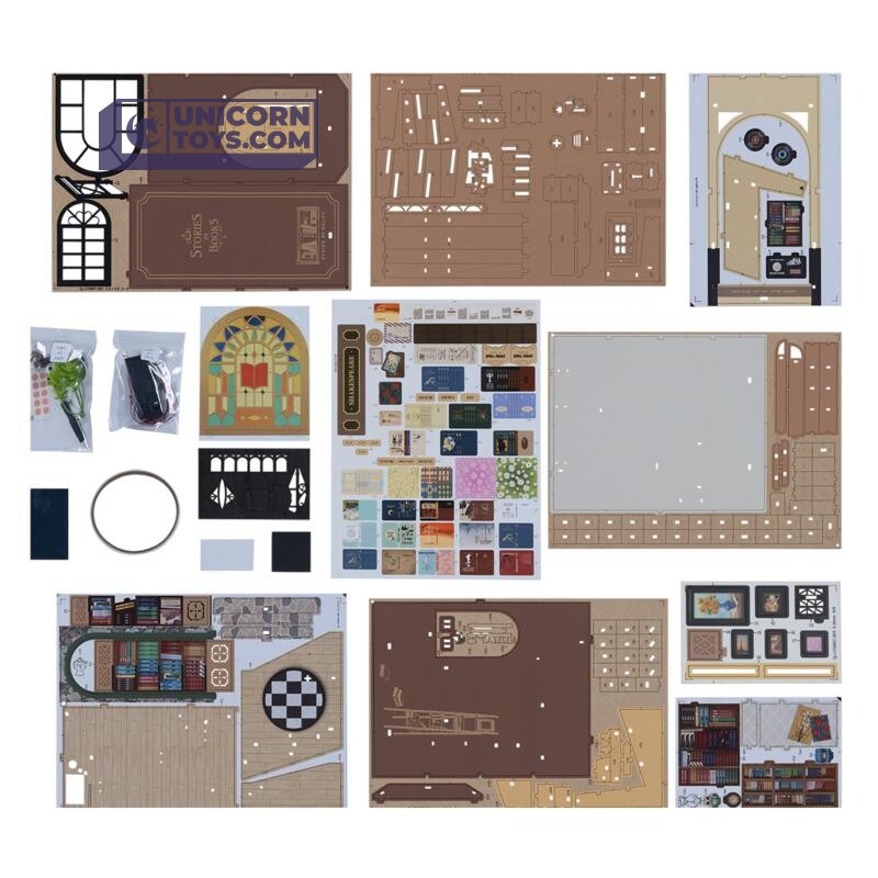 Book Store | Robotime Rolife TGB07 DIY Miniature Book Nook Kit
