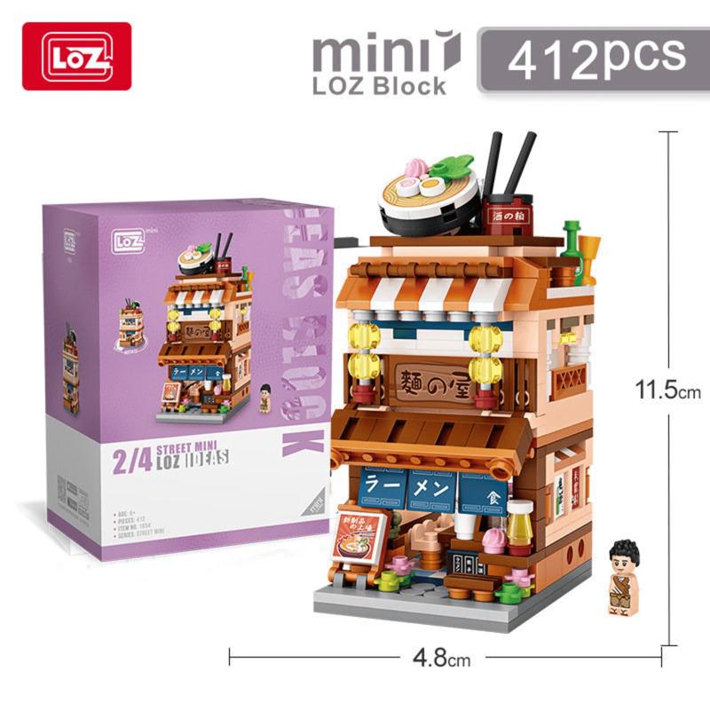 Ramen Noodle Shop | LOZ 1654 Building Bricks Mini Street Set for Ages 10+