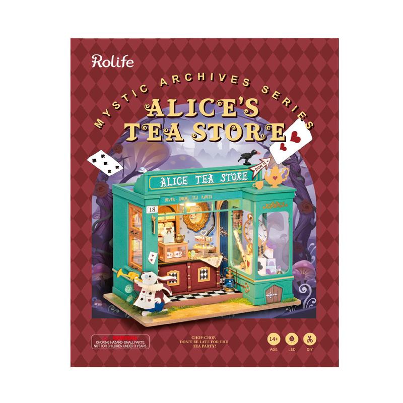 Alice's Tea Store | Robotime DG156 DIY Dollhouse Miniatures Kit