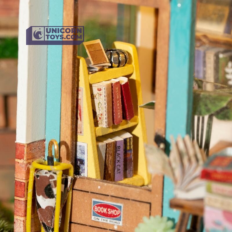 Free Time Bookshop | Robotime Rolife Mini Town DS008 DIY Dollhouse Miniatures Kit