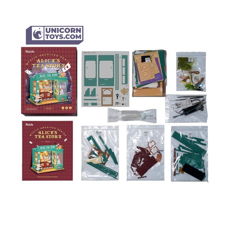 Alice's Tea Store | Robotime DG156 DIY Dollhouse Miniatures Kit