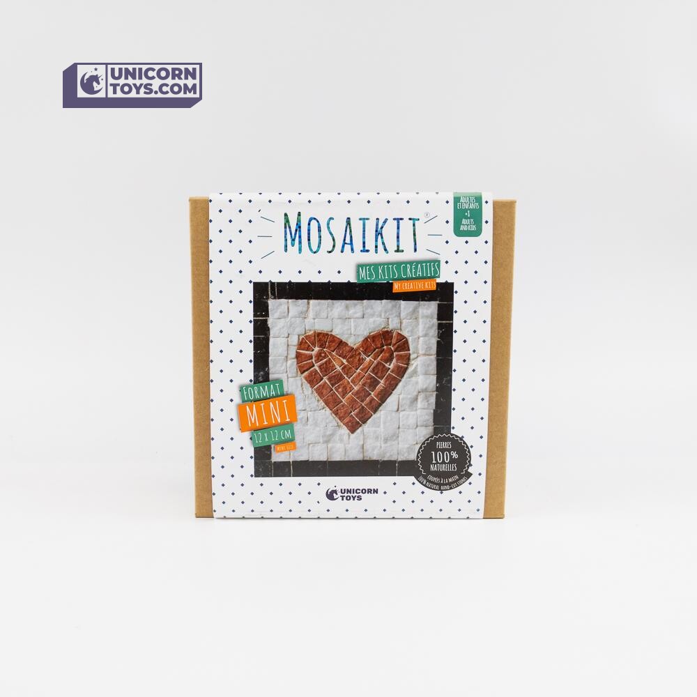 Mini Heart Mosaic Kit | Natural Stone Mosaic Art DIY Kit