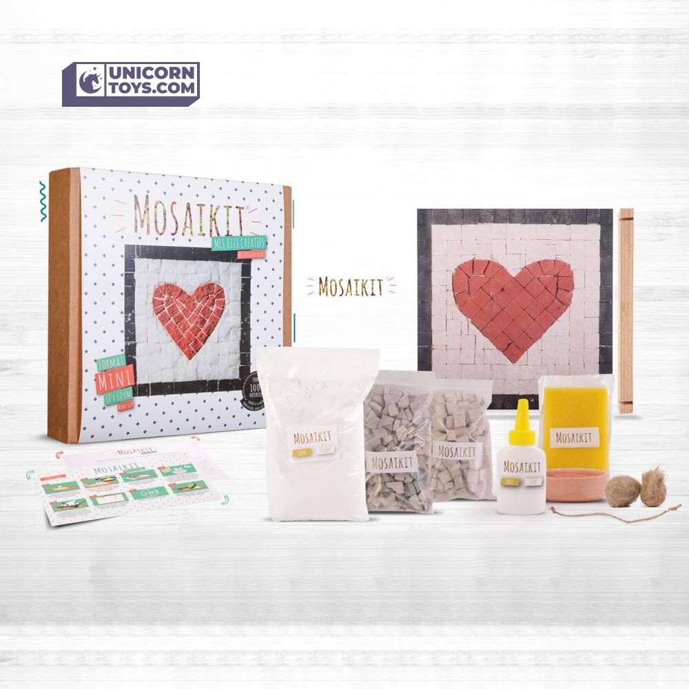 Mini Heart Mosaic Kit | Natural Stone Mosaic Art DIY Kit