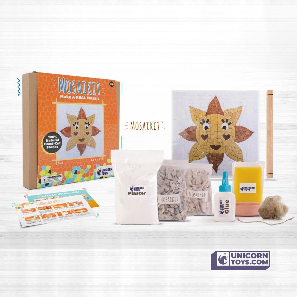 Sun (L) Mosaic Kit | Natural Stone Mosaic Art DIY Kit