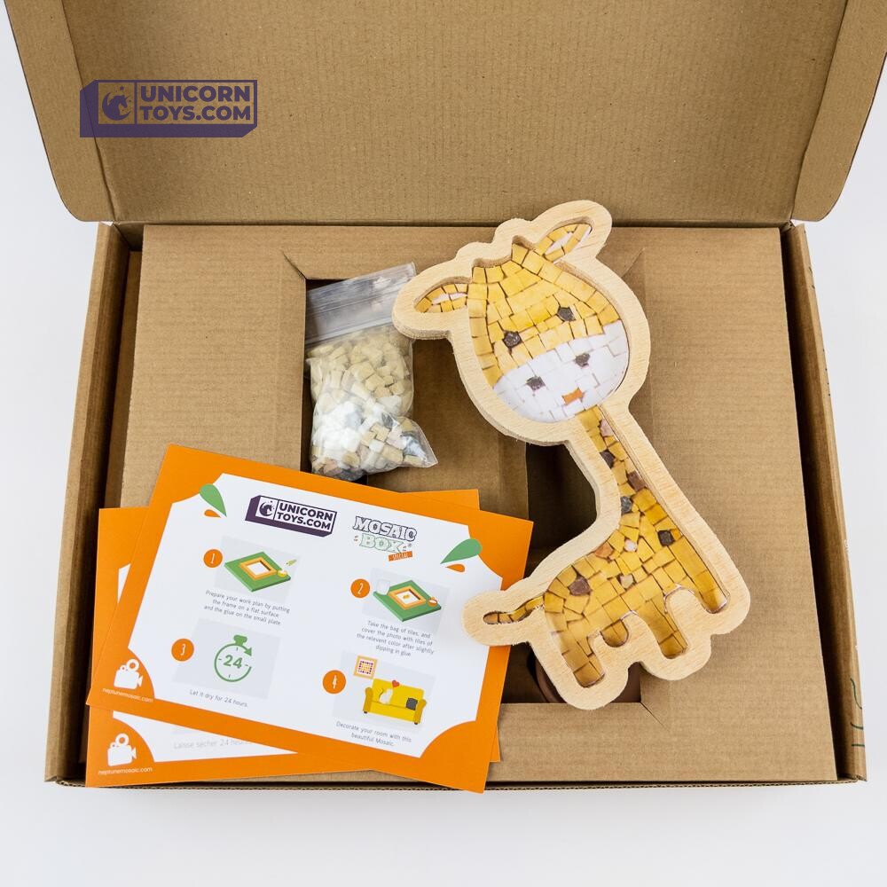 Giraffe Mosaic Box | Natural Stone Mosaic Art DIY Kit