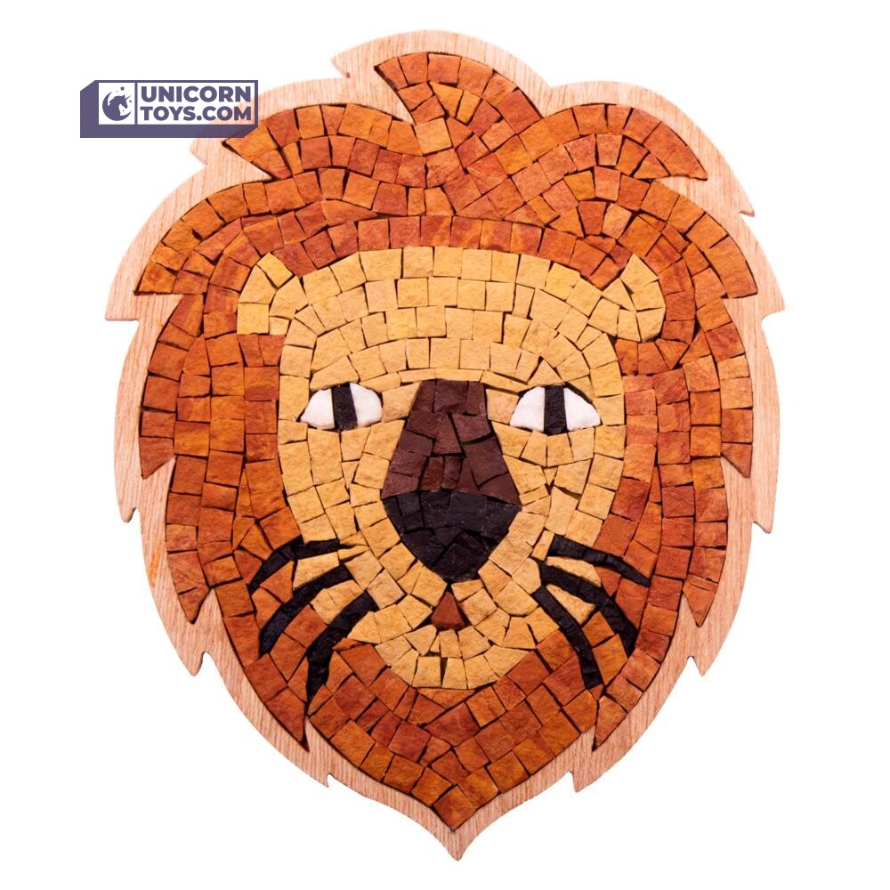 Lion Face Mosaic Box | Natural Stone Mosaic Art DIY Kit