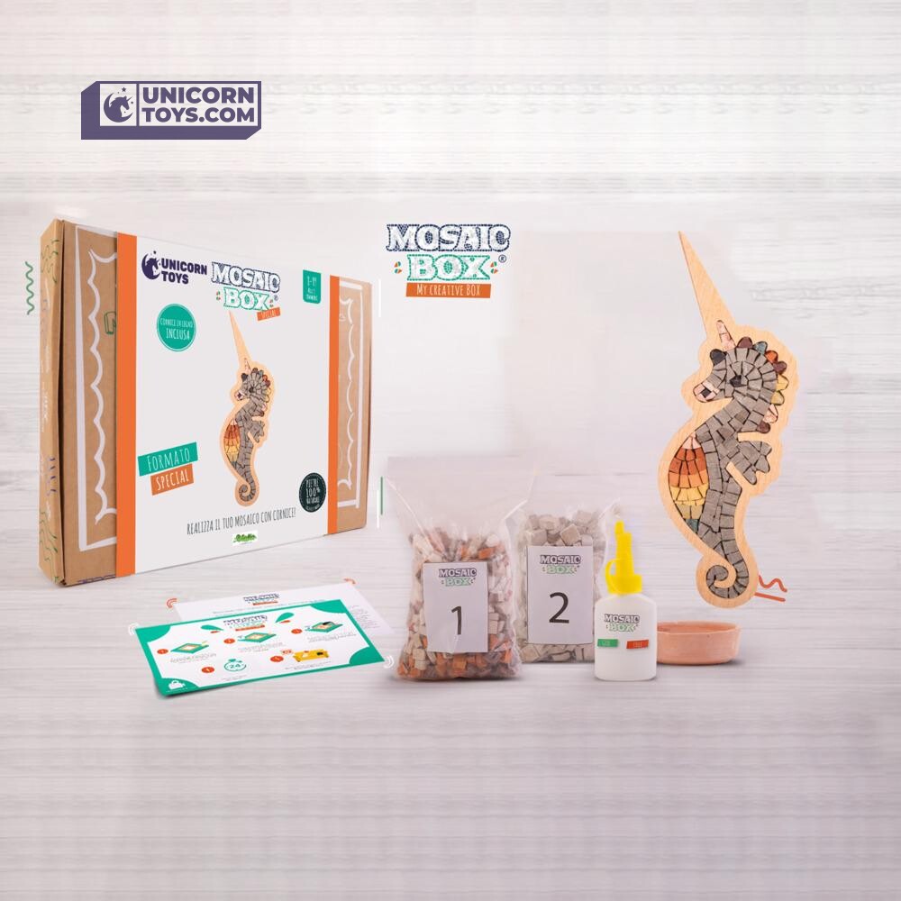 Sea Horse Mosaic Box | Natural Stone Mosaic Art DIY Kit