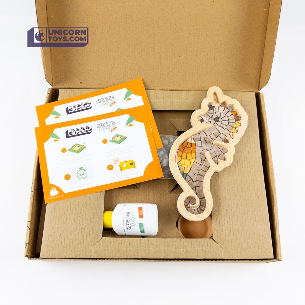Sea Horse Mosaic Box | Natural Stone Mosaic Art DIY Kit