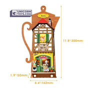 Lazy Coffee House | Robotime Rolife DS020 Wall Hanging DIY Miniatures Kit