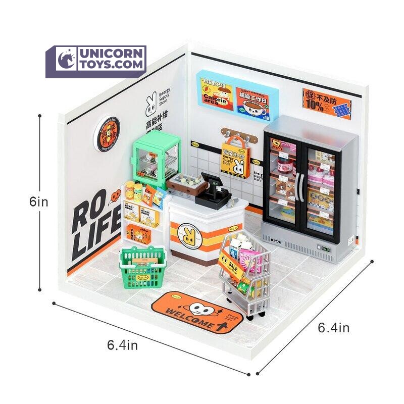 Energy Supply Store | Rolife Super Creator DW002 DIY Stackable Dollhouse Miniatures Kit
