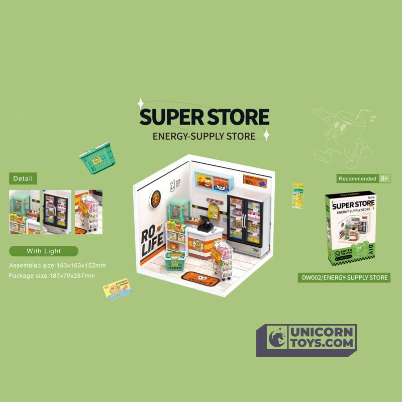 Energy Supply Store | Rolife Super Creator DW002 DIY Stackable Dollhouse Miniatures Kit