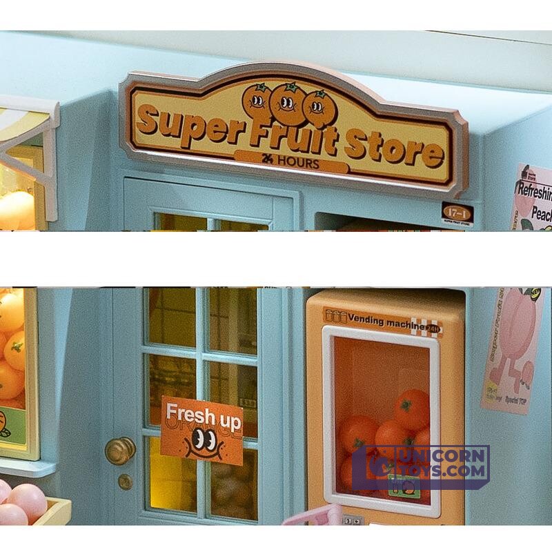 Super Fruit Store | Rolife Super Creator DW003 DIY Stackable Dollhouse Miniatures Kit