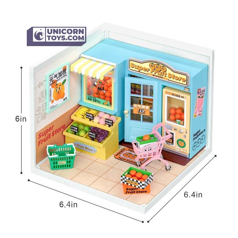 Super Fruit Store | Rolife Super Creator DW003 DIY Stackable Dollhouse Miniatures Kit