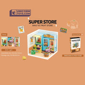 Super Fruit Store | Rolife Super Creator DW003 DIY Stackable Dollhouse Miniatures Kit