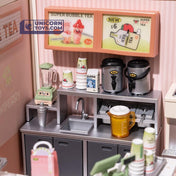 Double Joy Bubble Tea | Rolife Super Creator DW006 DIY Stackable Dollhouse Miniatures Kit