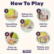 Mini Heart Mosaic Kit | Natural Stone Mosaic Art DIY Kit