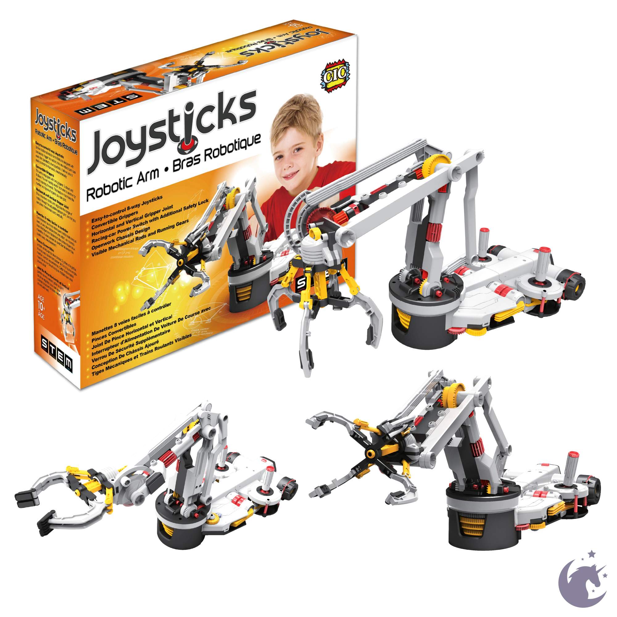 CIC Kits Joysticks Robotic Arm Omni Directional Gripper STEM Toy