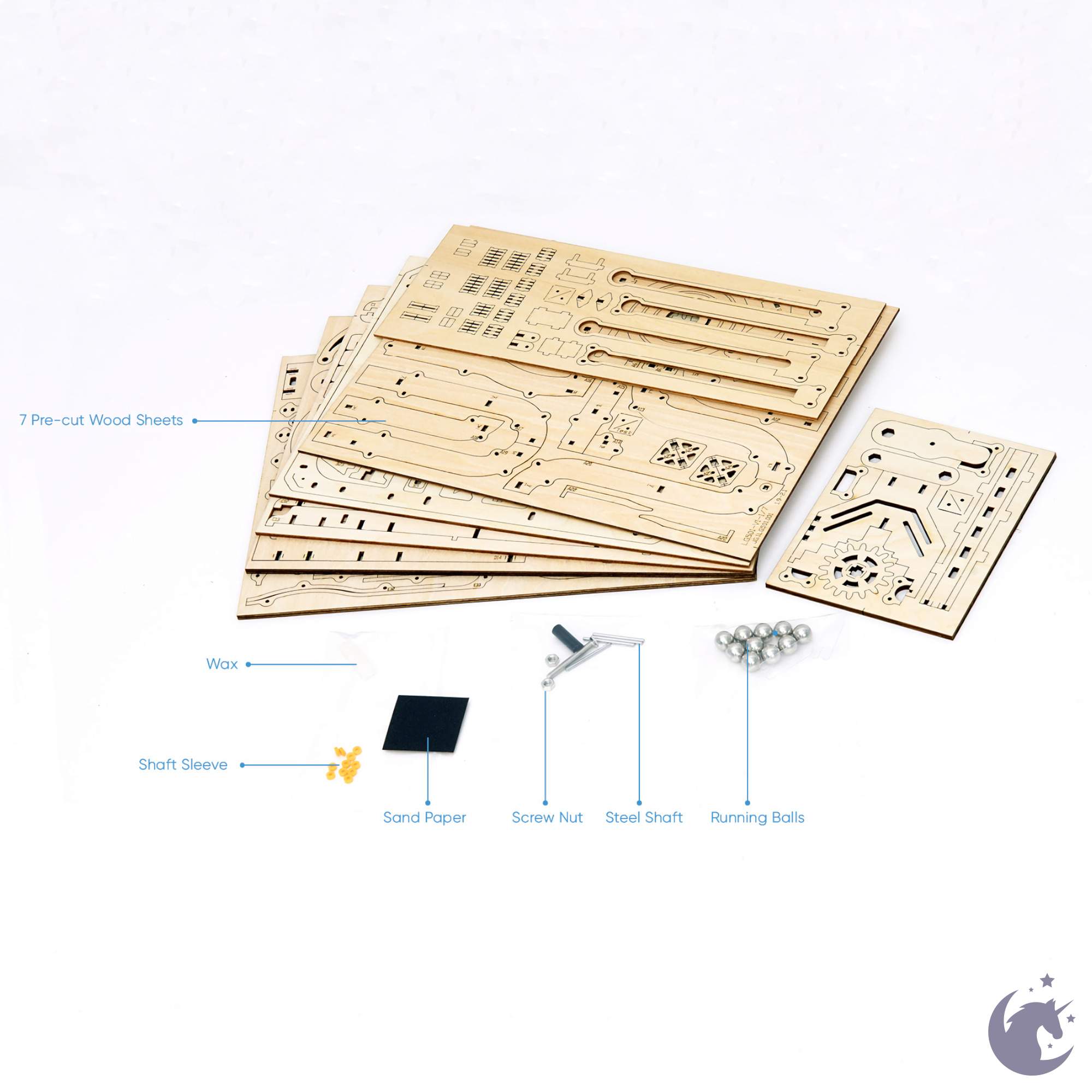 unicorntoys robotime rokr diy marble run marble explorer magic crash waterwheel coaster 3d wooden puzzle kit birthday gifts for kids LG503