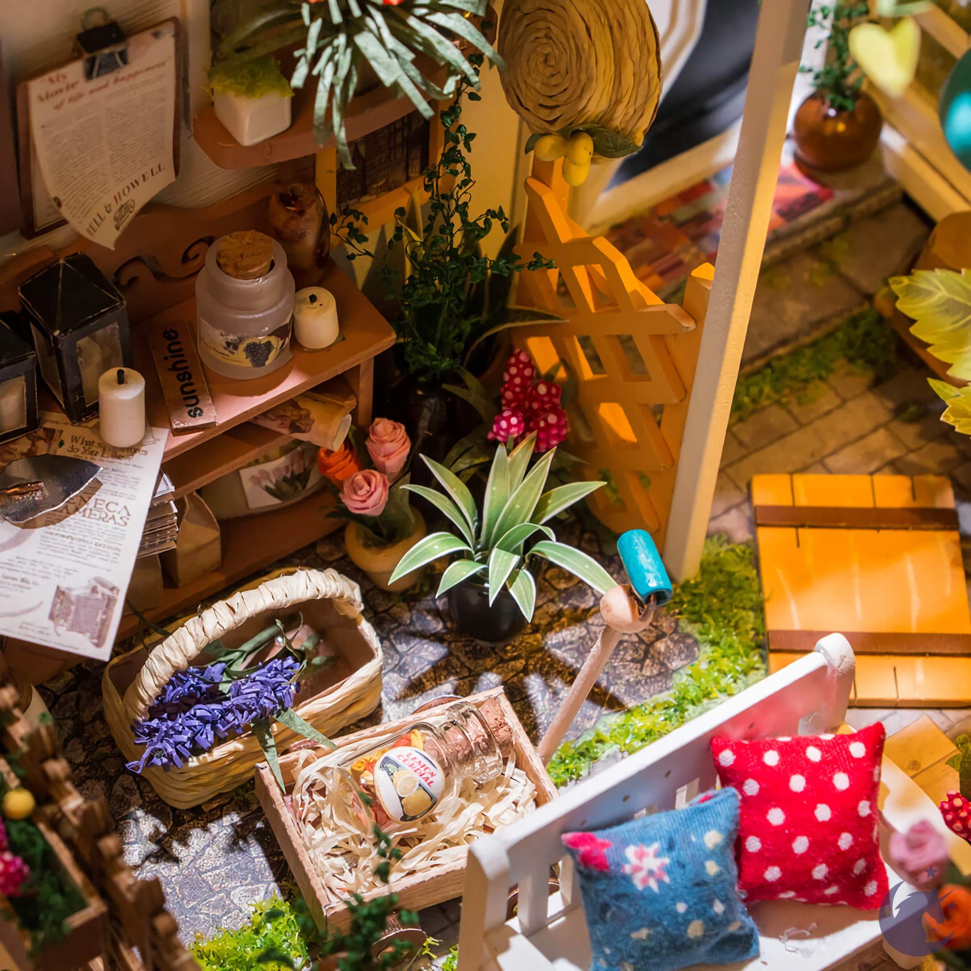 unicorntoys rolife robotime diy miniature dollhouse dg108 Miller's Garden diorama craft kit