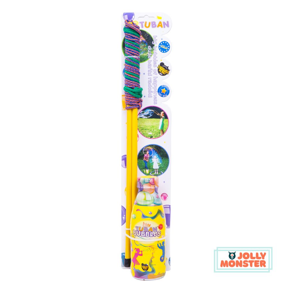 Tuban Giant Multi Bubble Set - 400ml Bubble Liquid + Giant Bubble Glasses Wand (20in/50cm)