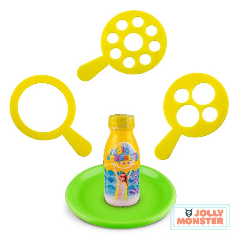 Tuban Bubble Big Set - 250 ml Bubble Liquid + Plate + 3 Bubble Rings