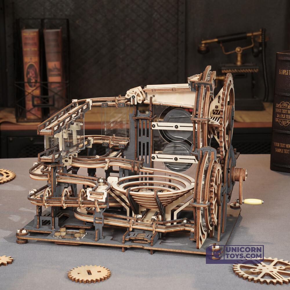 Marble Night City | Mechanical Marble Run Fortress | Robotime ROKR LGA01 Marble Run Puzzle Kit