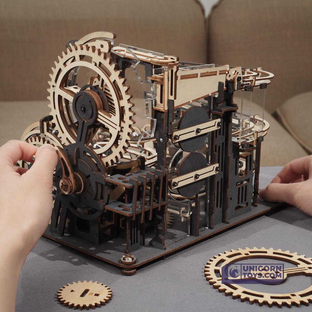 Marble Night City | Mechanical Marble Run Fortress | Robotime ROKR LGA01 Marble Run Puzzle Kit