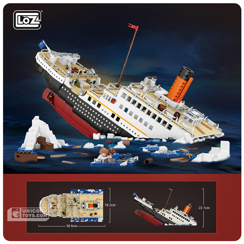 Sinking Titanic | LOZ 1060 Mini Block Movie Scene Set for Ages 14+